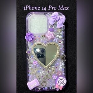 Purple Decorative iPhone 14 Pro Max Case